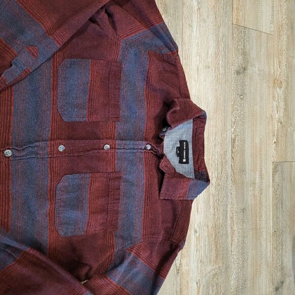 Ocean Current Cotton Flannel Long Sleeve Button Up Shirt Men's Size Medium - Picture 2 of 6